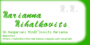 marianna mihalkovits business card